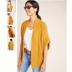 Yellow Anthropologie Cropped Sweater 